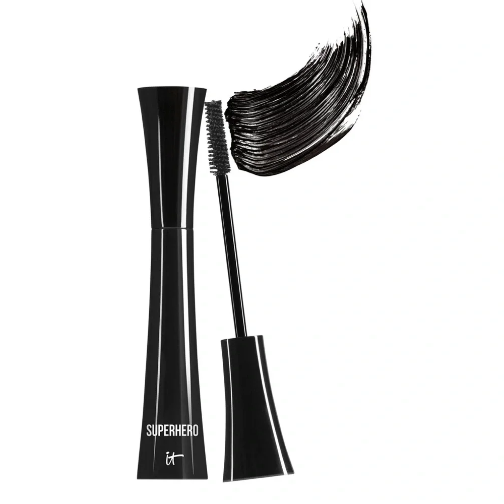 IT Cosmetics Superhero ElasticStretch Volumizing Lengthening Mascara Super Black